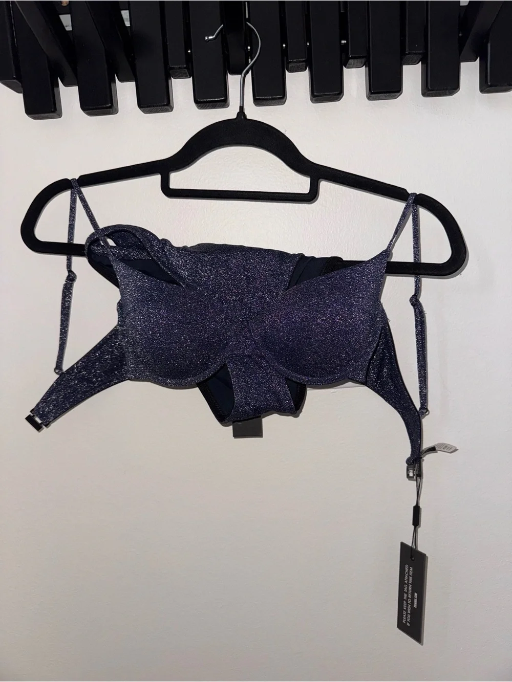 TRIANGL bikini navy sparkle NWT